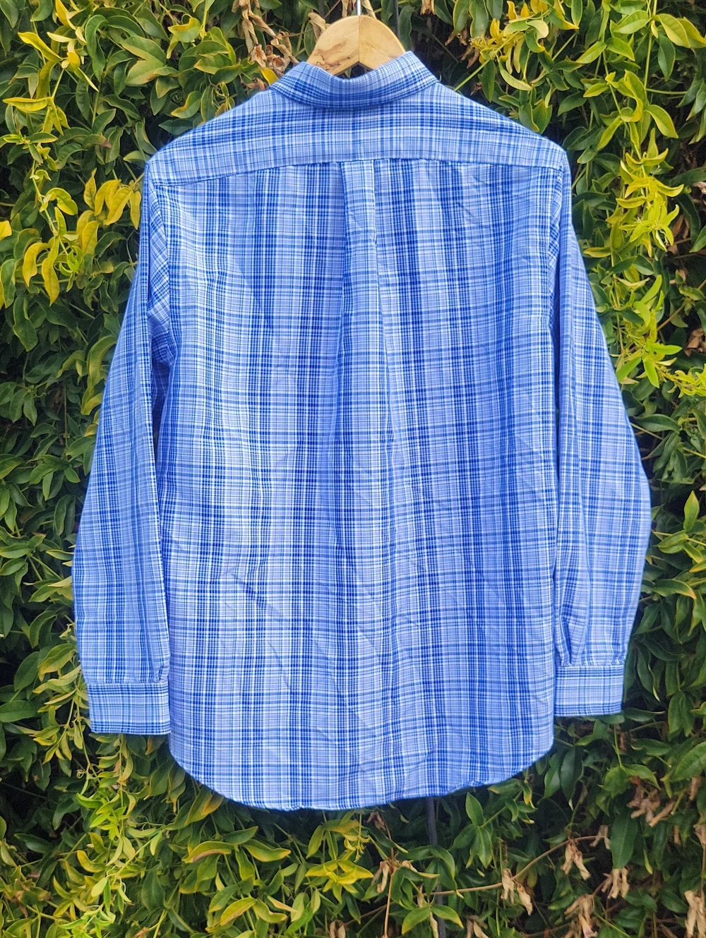 Polo Ralph Lauren Blue Plaid Performance Classic Fit Coolmax Button-Down Shirt
